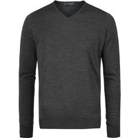 John Smedley Herren Pullover grau Merinowolle unifarben John Smedley Herren Pullover grau Merinowolle unifarben von John Smedley