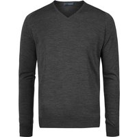 John Smedley Herren Pullover grau Merinowolle unifarben von John Smedley