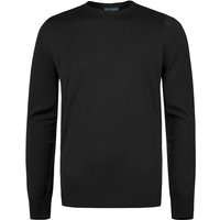 John Smedley Herren Pullover schwarz Merinowolle unifarben von John Smedley