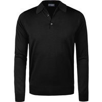 John Smedley Herren Pullover schwarz Merinowolle unifarben von John Smedley