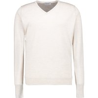 John Smedley Herren Pullover grau Merinowolle unifarben von John Smedley