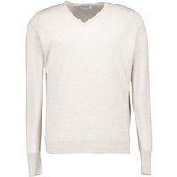 John Smedley Herren Pullover grau Merinowolle unifarben von John Smedley