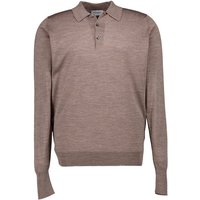 John Smedley Herren Polo Pullover braun unifarben von John Smedley