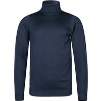 John Smedley Herren Rollkragenpullover blau Cotton unifarben von John Smedley