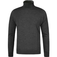 John Smedley Herren Rollkragenpullover grau Merinowolle unifarben von John Smedley