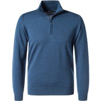 John Smedley Herren Troyer blau unifarben von John Smedley