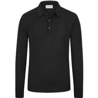 John Smedley Langarm-Poloshirt aus feiner Merinowolle von John Smedley