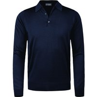 John Smedley Herren Pullover blau Merinowolle unifarben von John Smedley