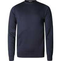 John Smedley Herren Pullover blau Cotton unifarben von John Smedley