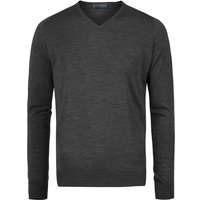 John Smedley Herren Pullover grau Merinowolle unifarben von John Smedley