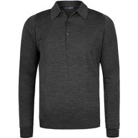 John Smedley Herren Pullover grau Merinowolle unifarben von John Smedley