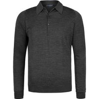 John Smedley Herren Pullover grau Merinowolle unifarben von John Smedley