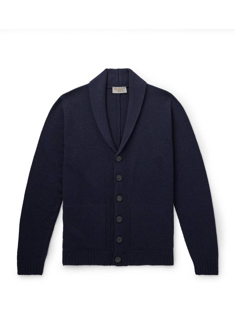 John Smedley - Rockford Shawl-Collar Recycled-Cashmere and Merino Wool-Blend Cardigan - Men - Blue - XL von John Smedley