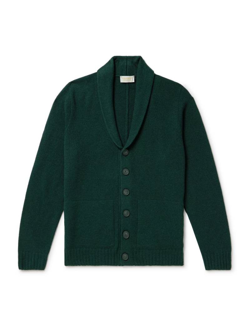John Smedley - Rockford Shawl-Collar Recycled-Cashmere and Merino Wool-Blend Cardigan - Men - Green - XL von John Smedley
