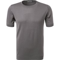 John Smedley Herren Strick-Shirt grau Cotton von John Smedley