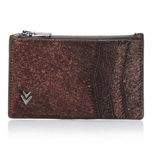 John Varvatos Herren Heritage Kartenetui mit langem Reißverschluss, Schokoladenbraun, Schokolade, Heritage Kartenetui mit langem Reißverschluss von John Varvatos