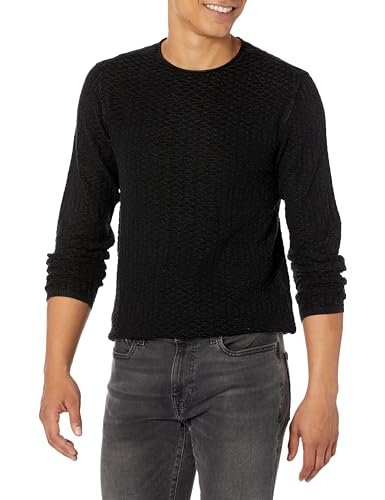 John Varvatos Herren Riley Pullover, Schwarz, Mittel von John Varvatos