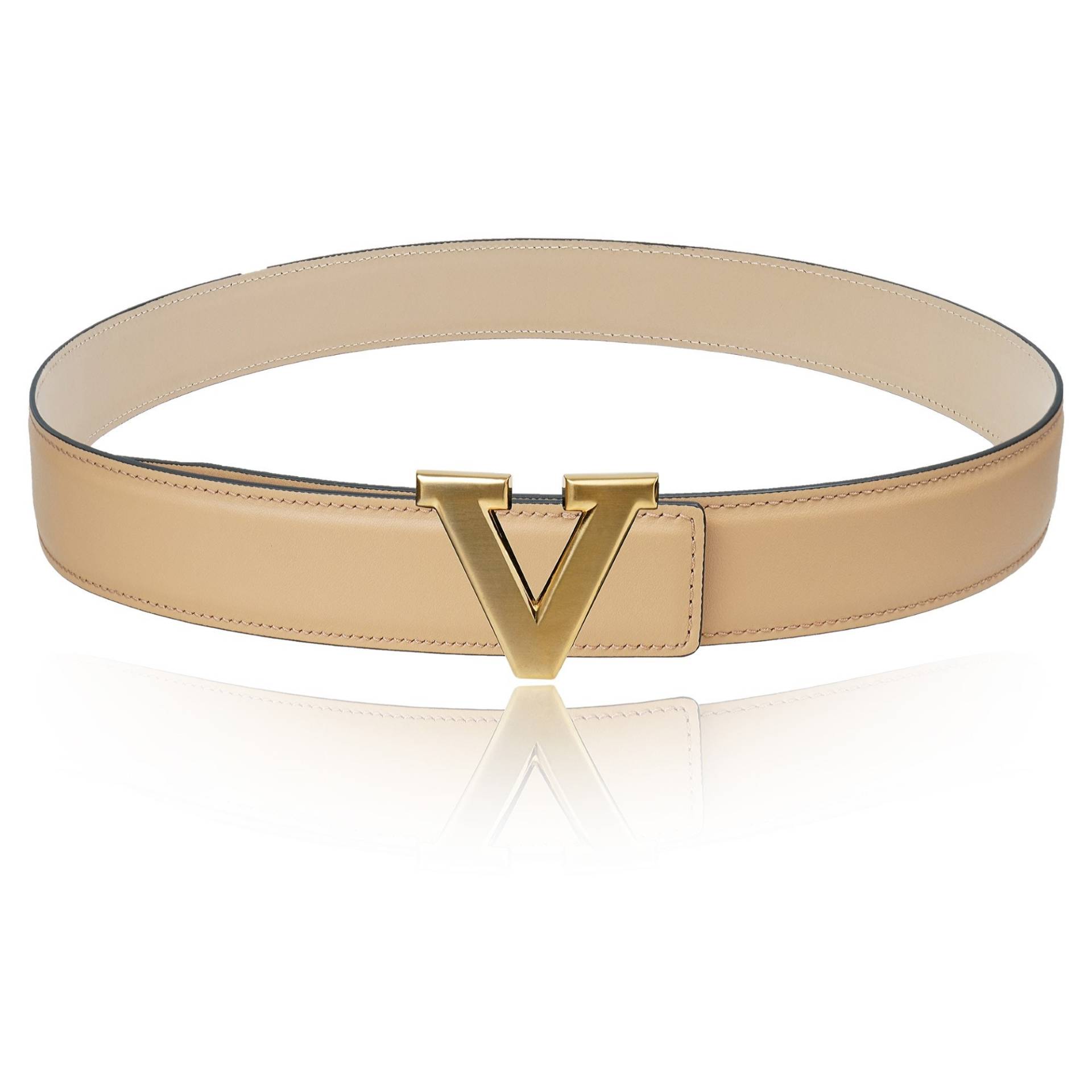 Ledergürtel Gürtel Perlmutt 40 Mm 1, 5" Mit V-Schnalle Personalisierte Gürtelschnalle Weihnachtsgeschenk von JohnKreationen