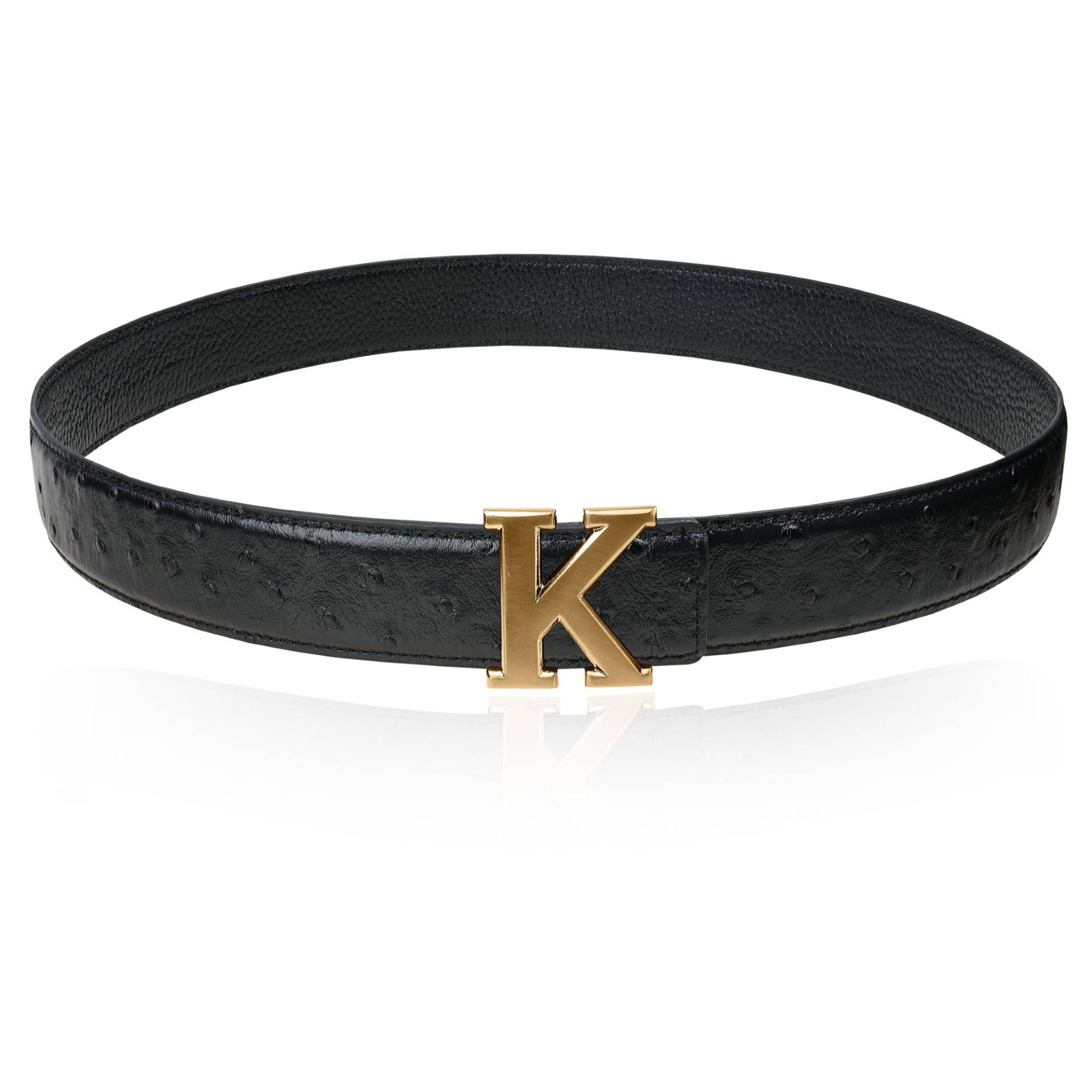 Wendegürtel Gürtel Straußenleder Schwarz 40 Mm 1, 5" Mit K-Schnalle Personalisierte Gürtelschnalle Weihnachtsgeschenk Wendegürtel Gürtel Straußenleder Schwarz 40 Mm 1, 5" Mit K-Schnalle Personalisierte Gürtelschnalle Weihnachtsgeschenk von JohnKreationen