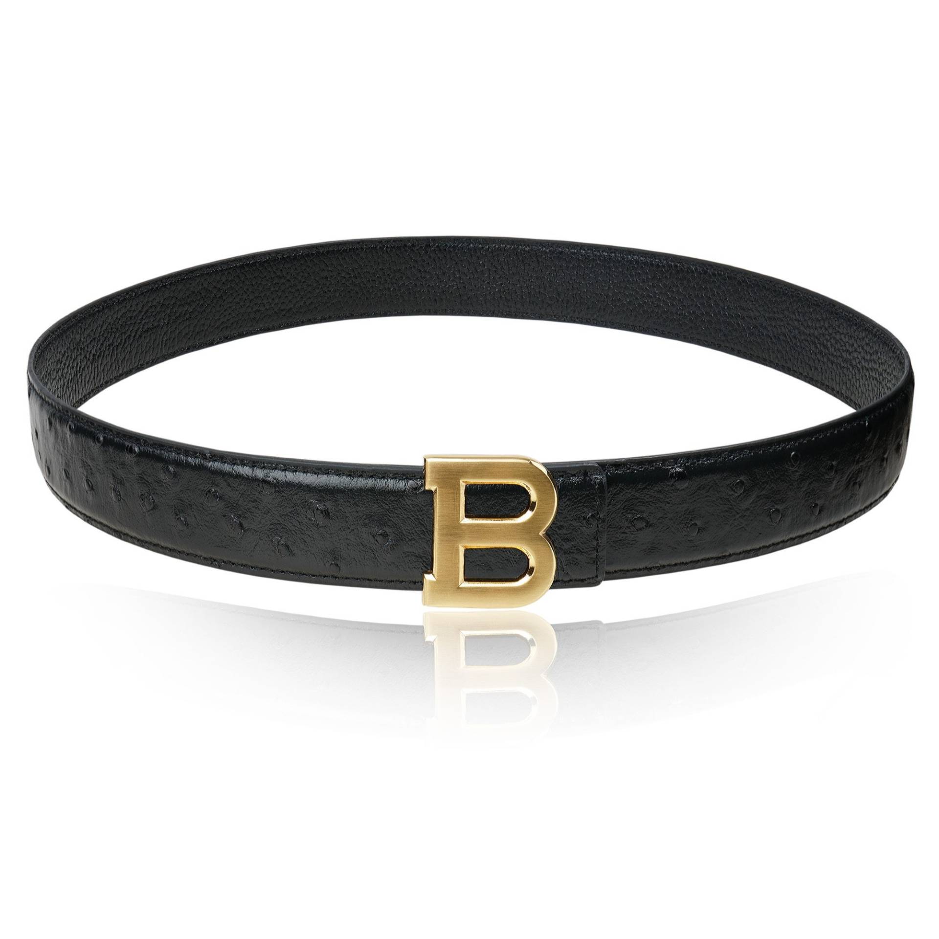 Wendegürtel Gürtel Straußleder Schwarz 32 Mm 1, 25" Mit B-Schnalle Personalisierte Gürtelschnalle Weihnachtsgeschenk Wendegürtel Gürtel Straußleder Schwarz 32 Mm 1, 25" Mit B-Schnalle Personalisierte Gürtelschnalle Weihnachtsgeschenk von JohnKreationen