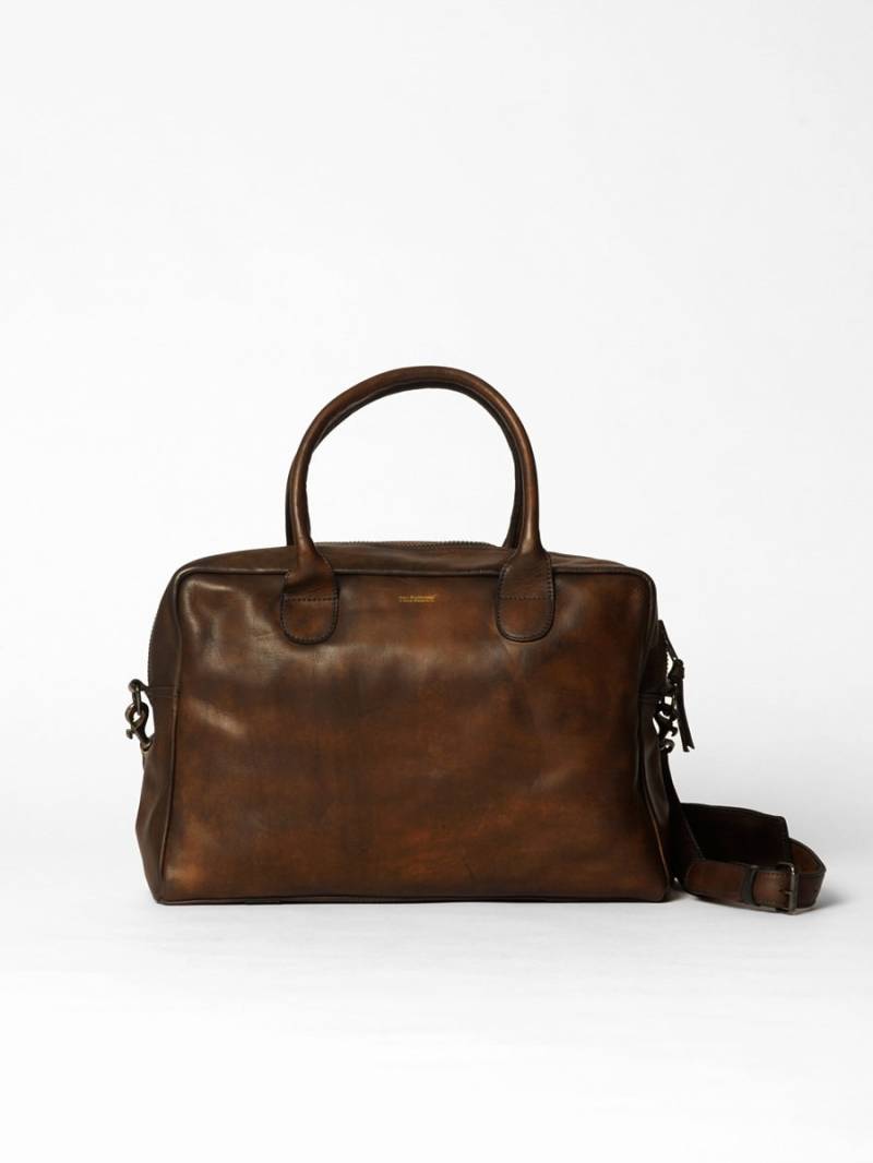 Leather Weekday Bag 15" - Braun von JohnWoodbridgeMakers