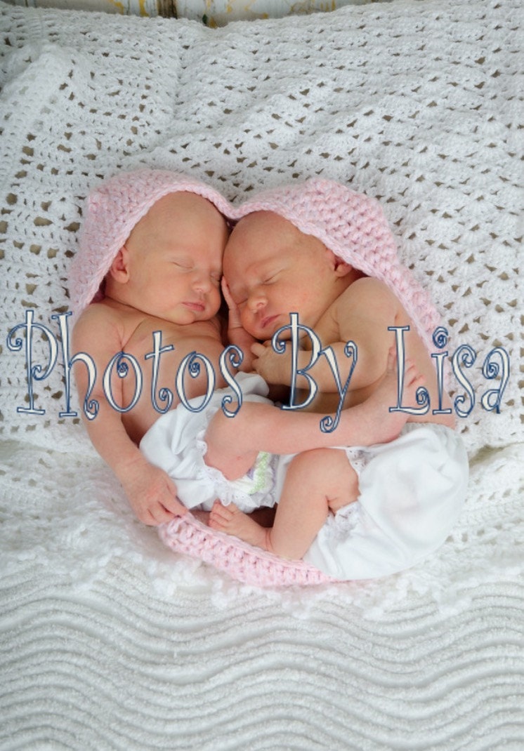 Herz-Kokon Häkeln Herz, Herz Kokon, Rosa Herzen Foto-Prop, Twin Baby Häkeln, Kokon von JohnasWorkofHeart