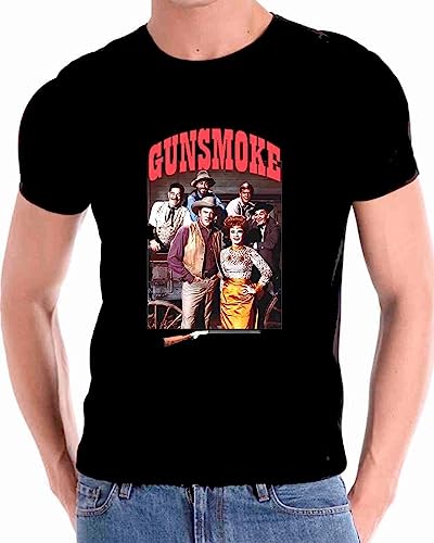 LANSHAN Gunsmoke T T-Shirts Hemden Mat Kitty Festus Doc Vintage TV Art(XX-Large) von Johniel