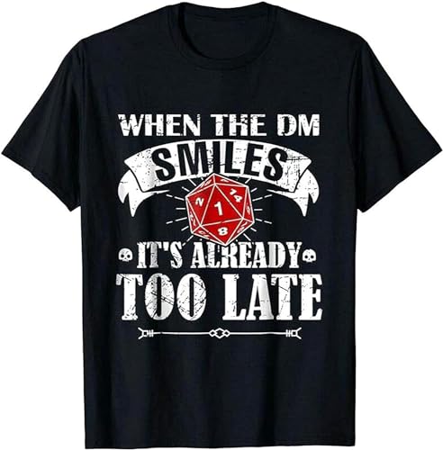 ames DND When DM Game Master Smiles Tabletop RPG T-Shirts Hemden(XX-Large) von Johniel
