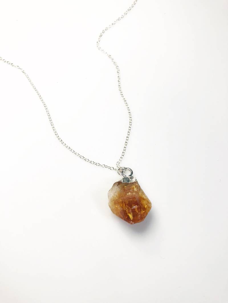 Citrin Tropfen Halskette Länge Verstellbar 18-20" Massives Sterling Silber November Geburtsstein Citrin Tropfen Halskette Länge Verstellbar 18-20" Massives Sterling Silber November Geburtsstein von JohnnaJoyDesigns