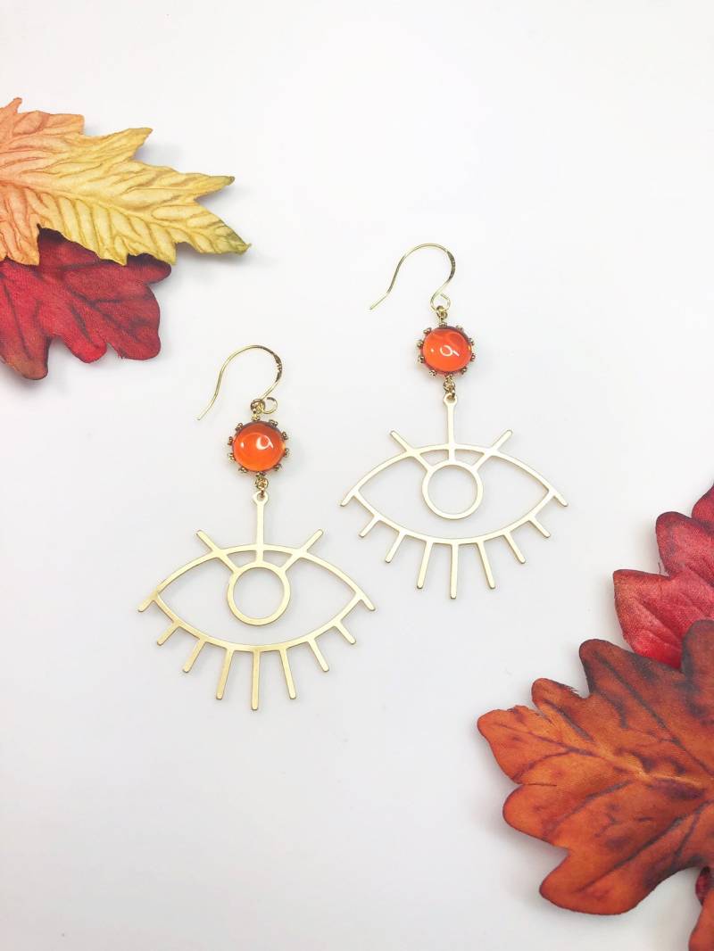 Goldauge Statement Ohrringe Rote Glas Und Böse Augen Witch Fashion Gruselige Looks Halloween Queen Große Goldauge Statement Ohrringe Rote Glas Und Böse Augen Witch Fashion Gruselige Looks Halloween Queen Große von JohnnaJoyDesigns