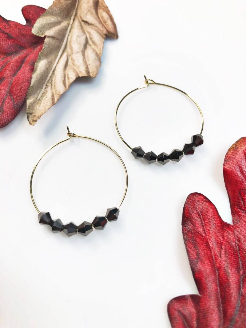 Schwarze Kristall Reifen Gold Silber Oder Rose Schwarze Kristall Reifen Gold Silber Oder Rose von JohnnaJoyDesigns