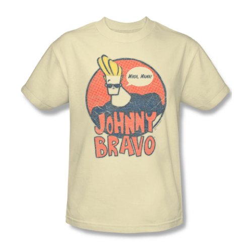 Johnny Bravo - Herren will mich T-Shirt in der Creme, Large, Cream von Johnny Bravo