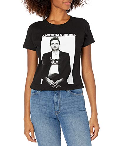 Johnny Cash Damen Mug Shot Women's T-Shirt, schwarz, Mittel von Johnny Cash
