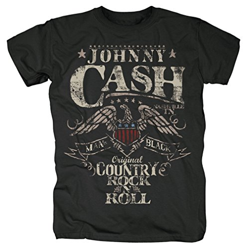 Johnny Cash Herren Band T-Shirt - Rock n Roll (S) von Johnny Cash