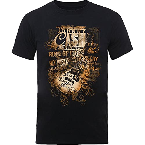 Johnny Cash JCTS12MB01 T-Shirt, Black, Small von Johnny Cash
