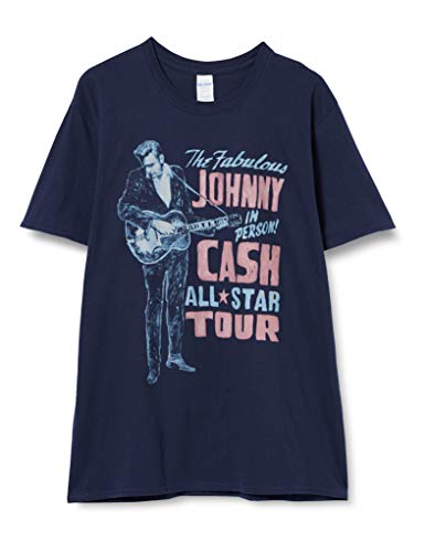 Johnny Cash JCTS14MN04 T-Shirt, Blue, X-Large von Johnny Cash