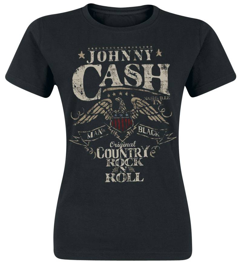 Johnny Cash - Rockabilly T-Shirt - Rock 'n' Roll - S bis XXL - für Damen - Größe XXL - schwarz  - Lizenziertes Merchandise! von Johnny Cash