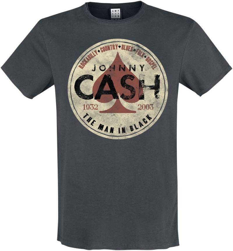 Johnny Cash T-Shirt - Amplified Collection - The Man In Black - S bis 3XL - für Männer - Größe XXL - charcoal  - Lizenziertes Merchandise! von Johnny Cash