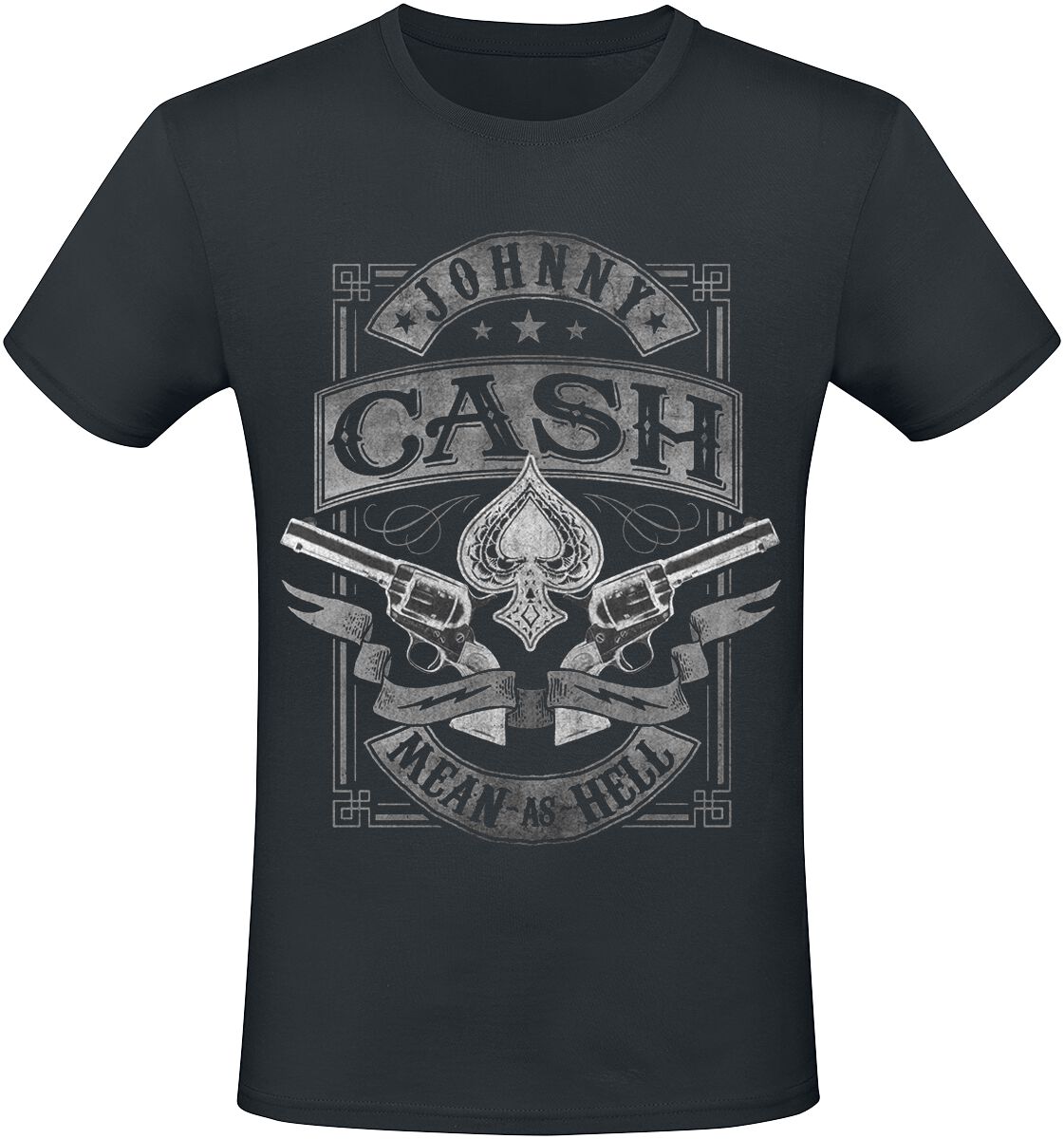Johnny Cash T-Shirt - Mean As Hell - S bis 3XL - für Männer - Größe S - schwarz - Lizenziertes Merchandise! Johnny Cash T-Shirt - Mean As Hell - S bis 3XL - für Männer - Größe S - schwarz - Lizenziertes Merchandise! von Johnny Cash