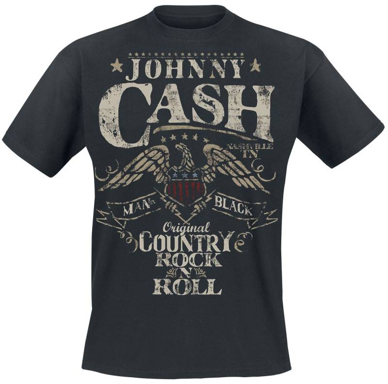 Johnny Cash T-Shirt - Original Country Rock n Roll - S bis 3XL - für Männer - Größe 3XL - schwarz  - Lizenziertes Merchandise! von Johnny Cash