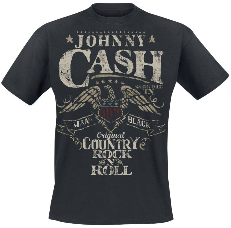 Johnny Cash T-Shirt - Original Country Rock n Roll - S bis XXL - für Männer - Größe XXL - schwarz  - Lizenziertes Merchandise! von Johnny Cash
