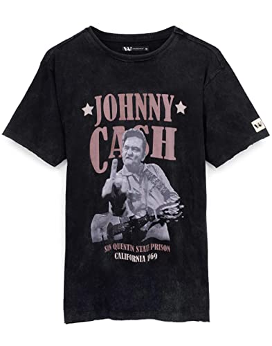 Johnny Cash T-Shirt Unisex Männer Frau Band Country Music Schwarz Top Medium von Johnny Cash