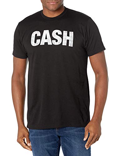 Johnny Cash Unisex-Erwachsene Cash Herren Faded T-Shirt, schwarz, XL von Johnny Cash