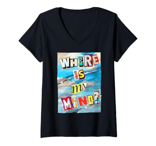 Damen Wo ist Mein Verstand? - Lösegeldforderung T-Shirt mit V-Ausschnitt Damen Wo ist Mein Verstand? - Lösegeldforderung T-Shirt mit V-Ausschnitt von Johnny Solace