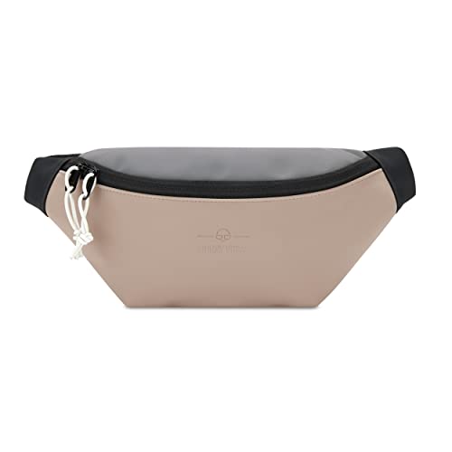 JOHNNY URBAN Bauchtasche Damen & Herren Beige Grau - Riley - Gürteltasche Mit Flexiblem Gurt für Festival - Stylische Crossbody Brusttasche - Wasserabweisend von Johnny Urban