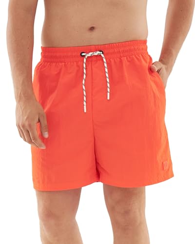 Johnny Urban Badehose Herren Rot - Jay - Badeshorts mit Innenhose - Schwimmshorts für Männer - Boardshorts mit Meshfutter - Elastischer Bund mit Kordelzug - Einfarbig von Johnny Urban
