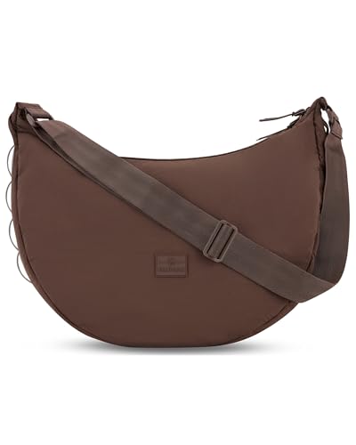 Johnny Urban Crossbody Bag Damen Herren Braun - Kaia XL - Bauchtasche im Halbmond Stil - Moon Bag - Tasche mit 16 Zoll Laptopfach - Wasserabweisend von Johnny Urban