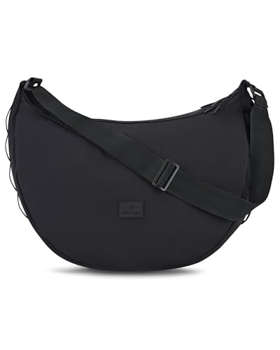 Johnny Urban Crossbody Bag Damen Herren Schwarz - Kaia XL - Bauchtasche im Halbmond Stil - Moon Bag - Tasche mit 16 Zoll Laptopfach - Wasserabweisend von Johnny Urban