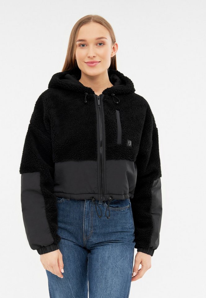 Johnny Urban Fleecejacke Carey kurze Teddyjacke (1-St) Warme Fleecejacke, Cropped, Gemütlicher Materialmix mit Sherpa Fleece von Johnny Urban