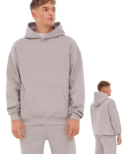 Johnny Urban Hoodie Damen & Herren Oversize Grau - Cody - Basic Kapuzenpullover mit Oversized Fit - Pullover Sweatshirt mit Kapuze & Schwerem Stoff - Einfarbig von Johnny Urban